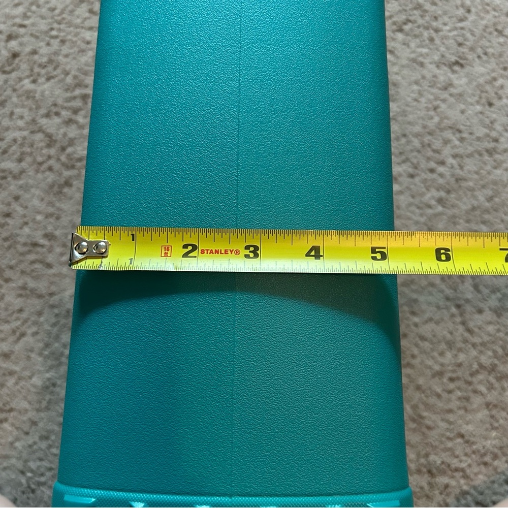 NEW Large Teal Turquoise Perforated Beach Bag Tote Bag with Button Accents - Picture 7 of 7